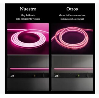 Foto 3 | Tiras De Leds Luz Luces Neón Flexible Manguera Con Fuente 5m