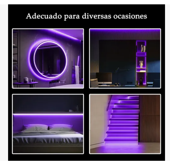 Foto 5 pulgar | Tiras De Leds Luz Luces Neón Flexible Manguera Con Fuente 5m
