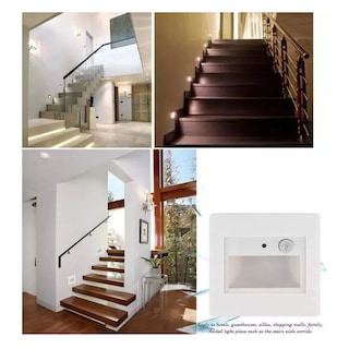 Foto 2 | 6 Luz De Escalera 1.5w Empotrable Foco Con Sensor Movimiento Eo Safe Imports Esi-19500 Blanco