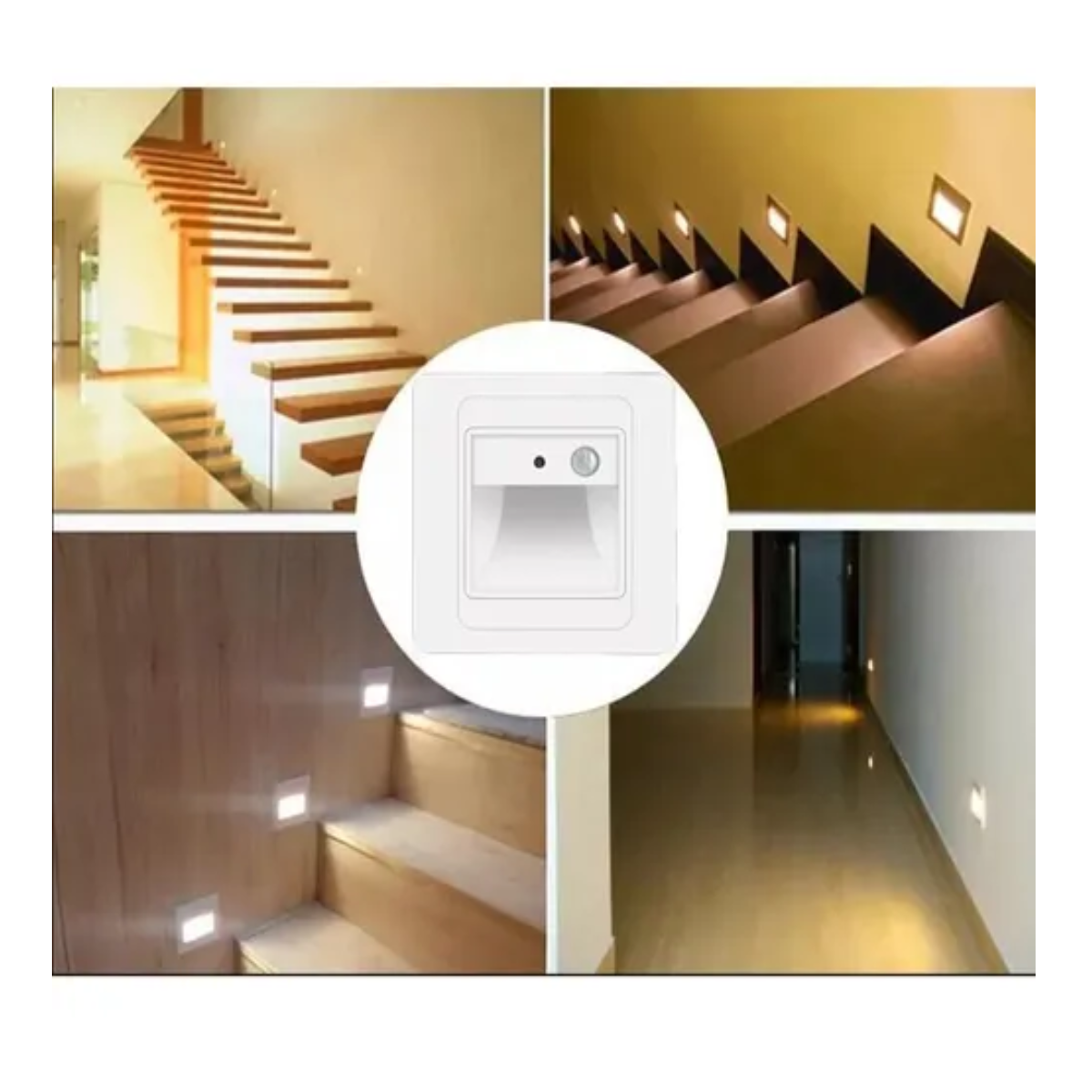 Foto 5 pulgar | 6 Luz De Escalera 1.5w Empotrable Foco Con Sensor Movimiento Eo Safe Imports Esi-19500 Blanco
