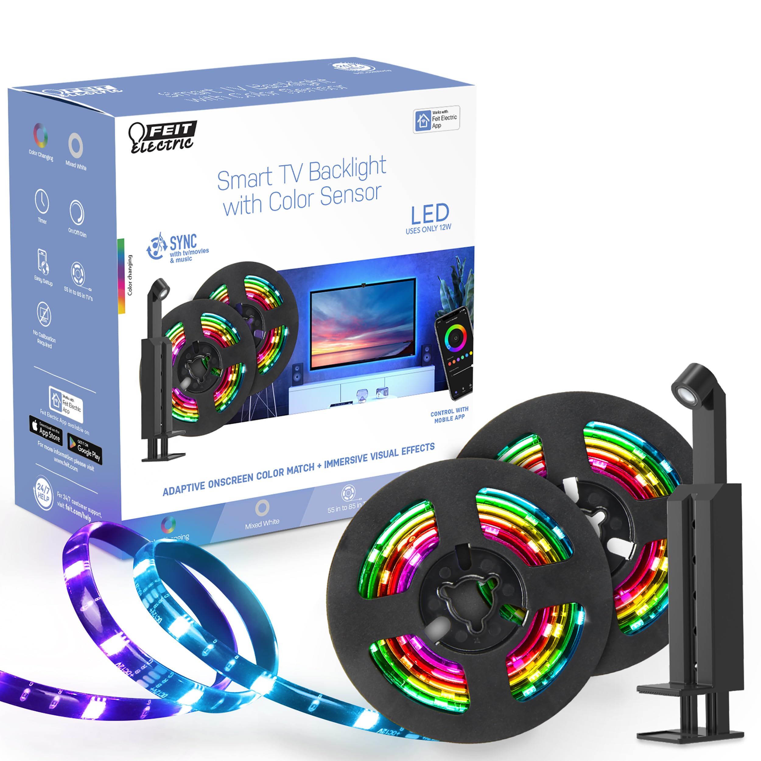 Foto 2 pulgar | Iluminación Smart Tv Feit Electric Tapetv85/rgb/ag 55-85 - Venta Internacional