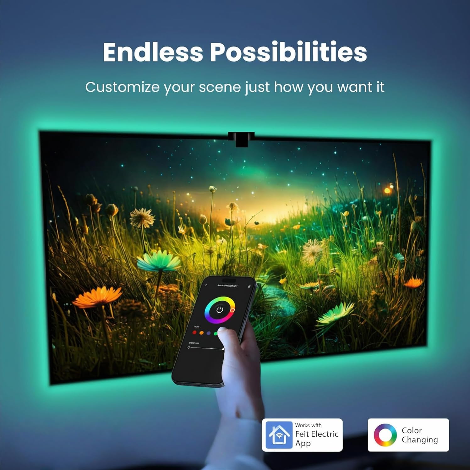 Foto 6 | Iluminación Smart Tv Feit Electric Tapetv85/rgb/ag 55-85 - Venta Internacional