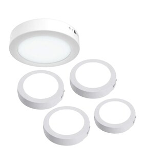 Foto 2 | 5 Pzs Lampara De Techo Sobreponer Led 18w Luminaria Lab.g Blanco