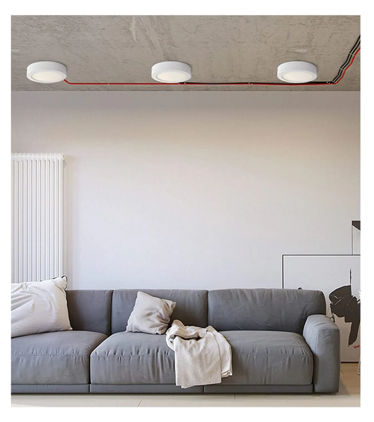 Foto 5 | 5 Pzs Lampara De Techo Sobreponer Led 18w Luminaria Lab.g Blanco