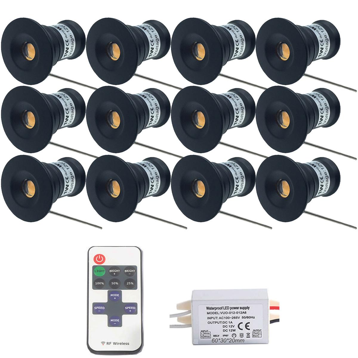 Focos Led De Bajo Consumo Ventdepot Mximb-006 12 Piezas Negro