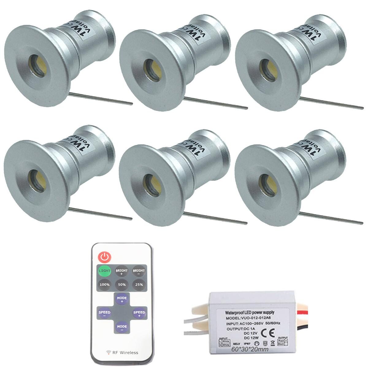 Foco Led De Techo Ventdepot Mxims-003 6 Piezas Plata $1,068