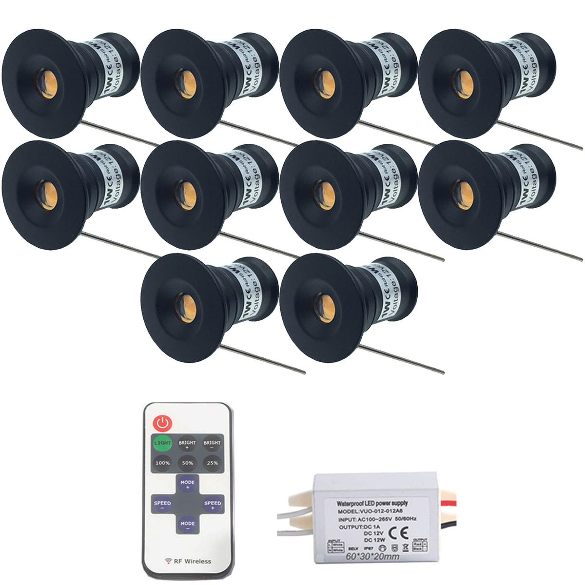 Luminaria Led Ventdepot Mximb-005 10 Piezas Negro