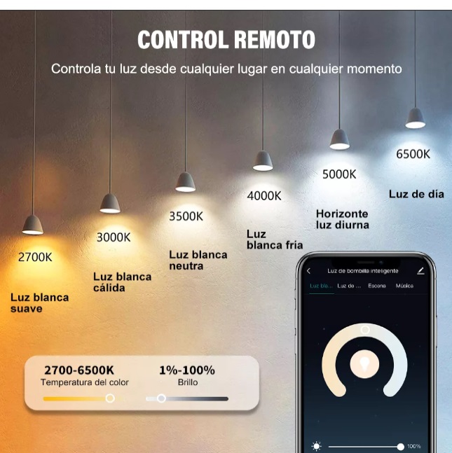 Foto 5 pulgar | Pack 2 Focos Led Inteligente 10w Rgb + Cct Compatible Con Asistente De Voz