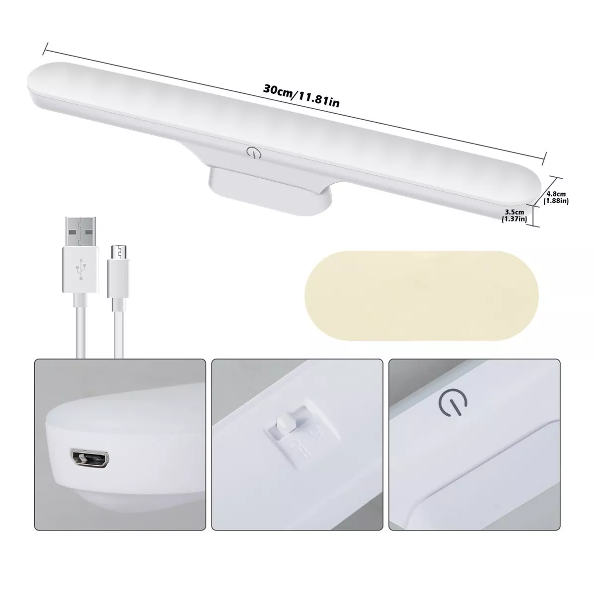 Foto 3 pulgar | Luz Genérica  Con Pantalla Eo Safe Imports Esi-17858 Blanco