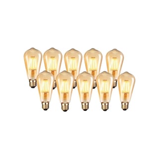 Foto 1 | Paquete De 10 Bombillas Led Retro Vintage, Luz Cálida, Base E27 De 4 W - Venta Internacional.