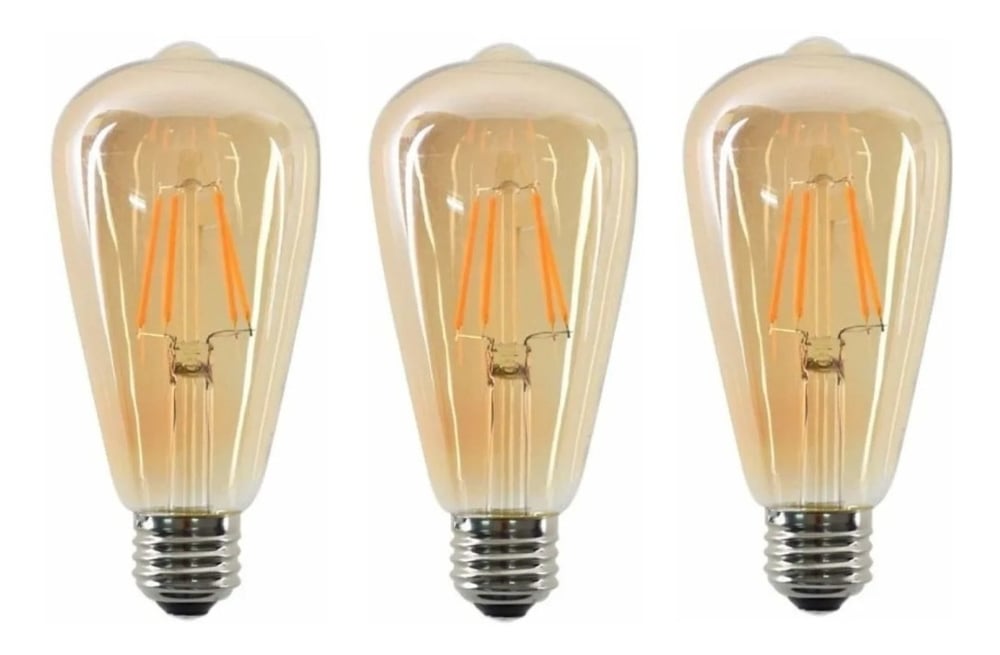 Foto 3 pulgar | Paquete De 10 Bombillas Led Retro Vintage, Luz Cálida, Base E27 De 4 W - Venta Internacional.