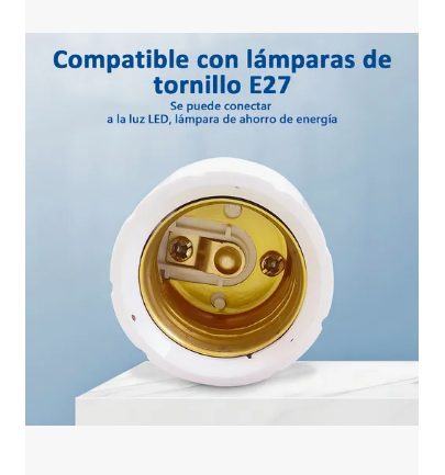 Foto 3 pulgar | Xtellar 4 Porta Lámpara Sensor De Movimiento 360° Grados Infrarrojo E27 Socket Para Foco Portalámpara Con Sens