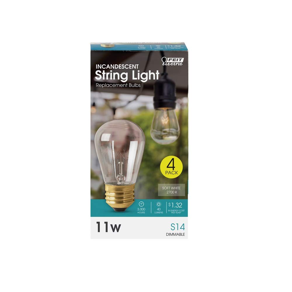 Foto 2 | Bombilla De Repuesto Feit Electric S14 Incandescente 11w 2700k - Venta Internacional.