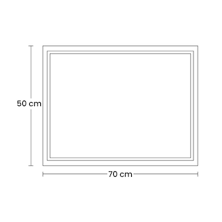Foto 2 | Espejo De Vidrio Rectangular Mil Luces Con Borde Esmerilado