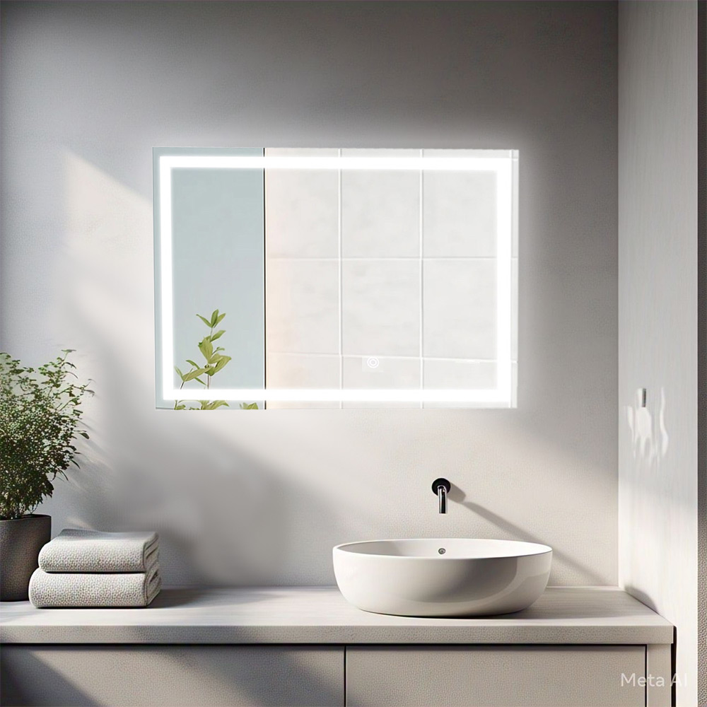 Foto 3 | Espejo De Vidrio Rectangular Mil Luces Con Borde Esmerilado