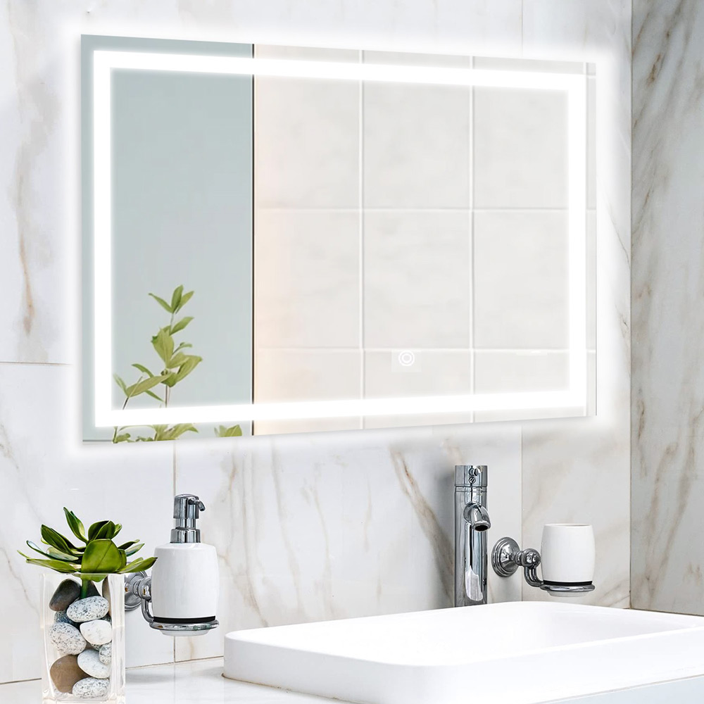 Foto 4 | Espejo De Vidrio Rectangular Mil Luces Con Borde Esmerilado
