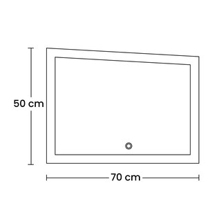 Foto 2 | Espejo De Vidrio Rectangular Mil Luces Con Borde Esmerilado 303