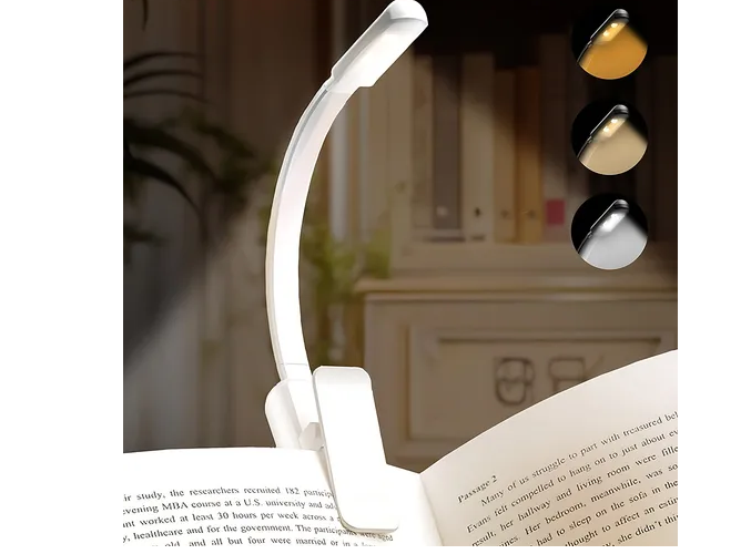 Foto 3 pulgar | Lámpara Xtellar De Lectura Led Recargable Con Clip De 360°