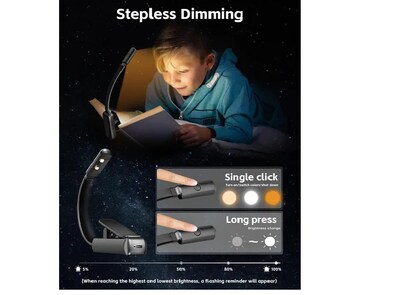Foto 5 | Lámpara Xtellar De Lectura Led Recargable Con Clip De 360°