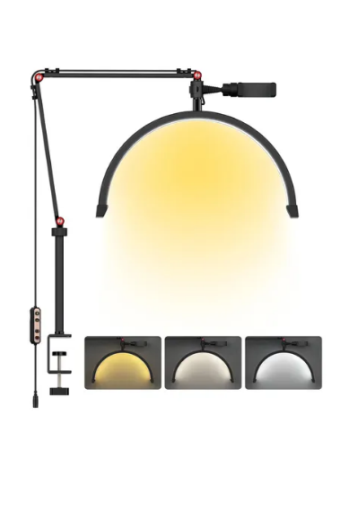 Lámpara De Pie Led Para Pestañas  Lámpara De Media Luna Para Extensión De Pestañas  Iluminación Para Bellez