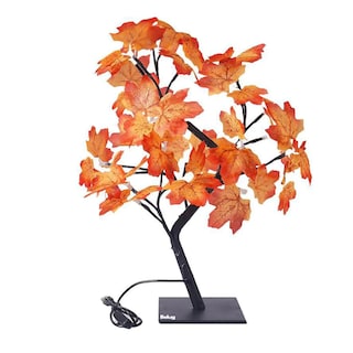 Foto 1 | Lámpara Decorativa Hojas De Arce Navidad Lámpara De Mesa Belug Naranja Negro