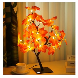 Foto 5 | Lámpara Decorativa Hojas De Arce Navidad Lámpara De Mesa Belug Naranja Negro