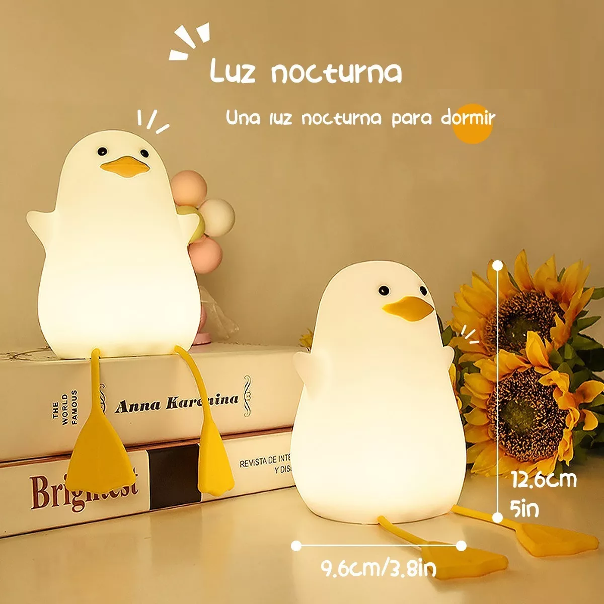 Foto 4 pulgar | Lámpara de Pato Eo Safe Imports Esi-8154 Recargable Luz Nocturna Infantil 1200 mAh Blanco