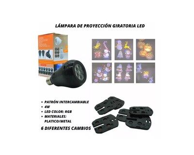 Foto 2 | Foco De Proyección Giratoria Led 6 Cartuchos Ml-bulbprjct