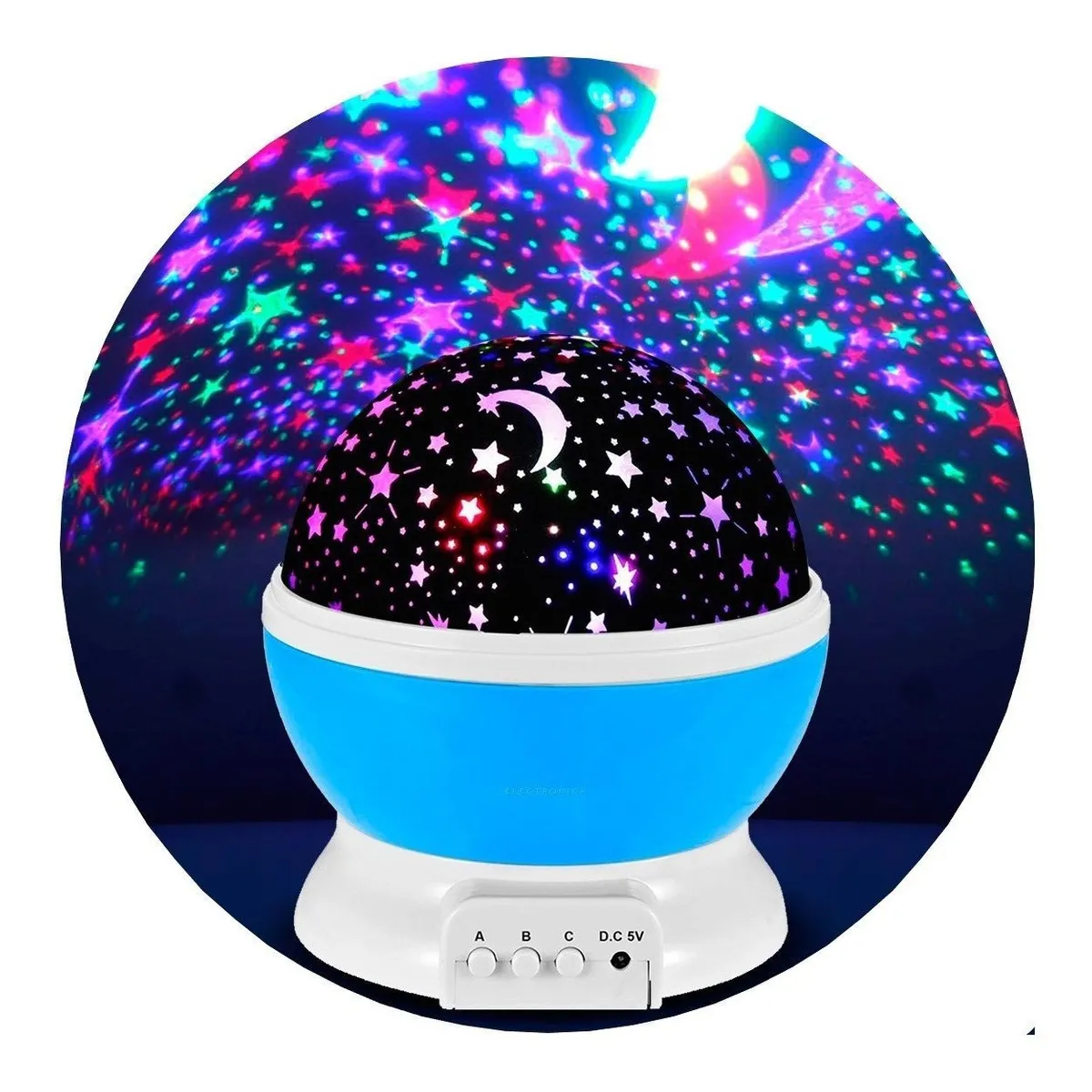 Foto 6 pulgar | Lámpara Proyectora de Estrellas Led Giratorio para Niños