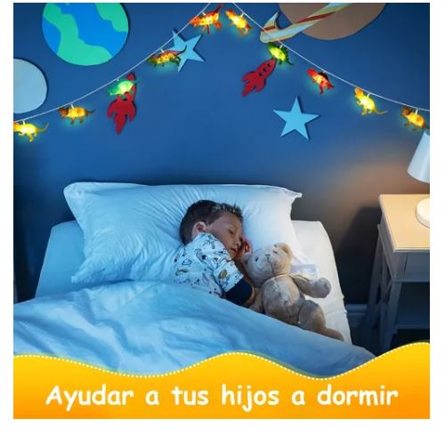 Foto 4 pulgar | Luces Led Dinosaurios Para Habitacion De Niños