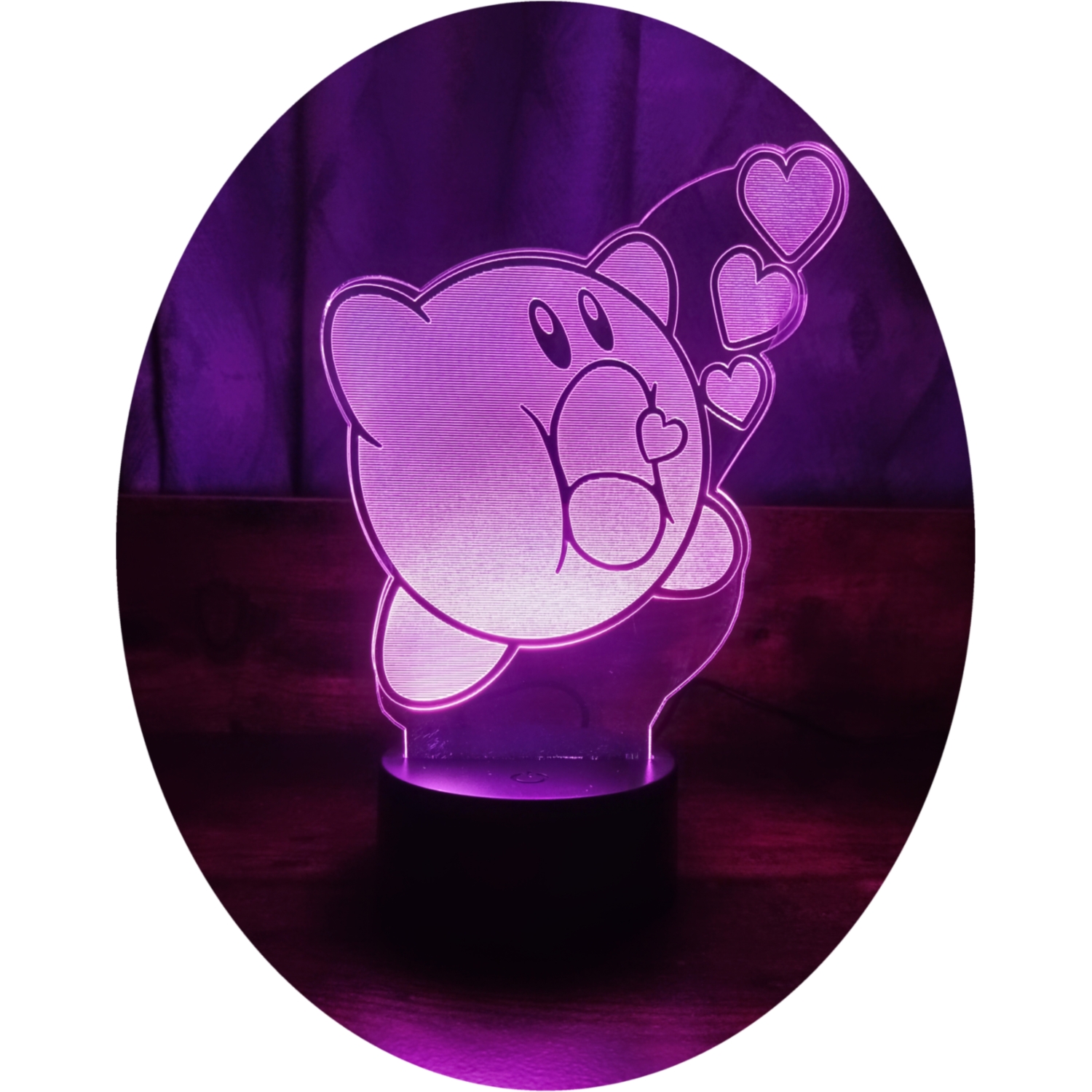 Foto 2 pulgar | Lámpara 3D Kirby de 7 Colores Led - Venta Internacional