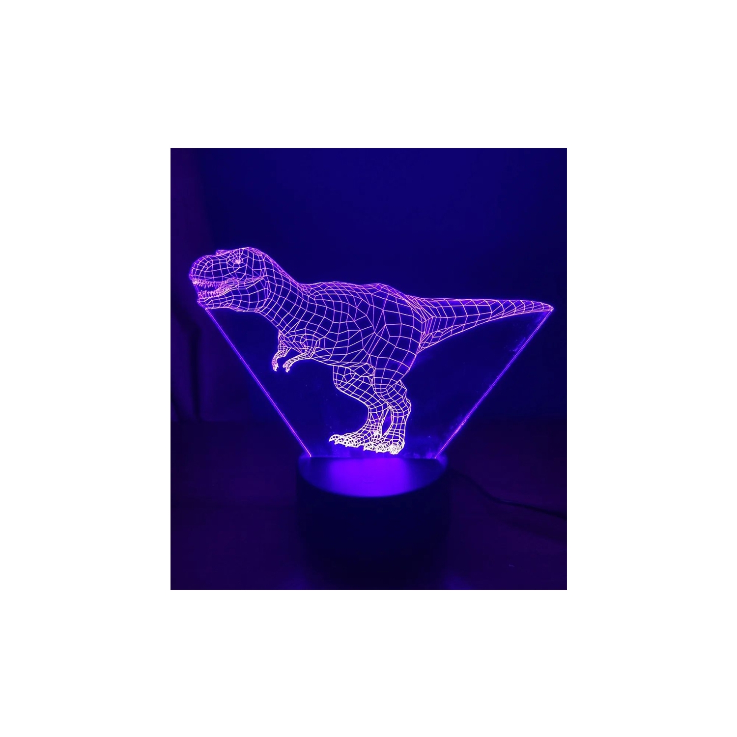 Foto 2 pulgar | Lámpara 3D T-Rex Dinosaurio 7 Colores - Venta Internacional