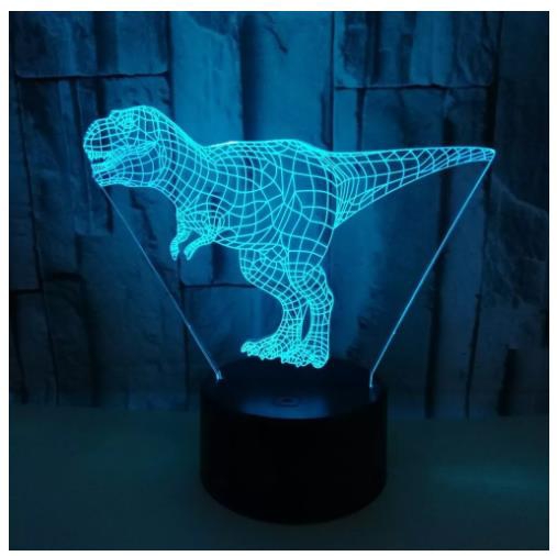 Foto 4 pulgar | Lámpara Led 3D Dinosaurio T-Rex - Venta Internacional