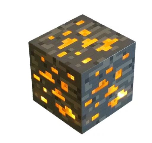 Foto 2 pulgar | Lámpara Antorcha Minecraft Brownstone Luz Nocturna Led