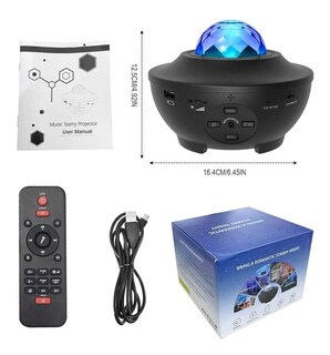 Foto 2 | Proyector Galaxy Negro con Estrellas Led y Sonido Bluetooth - Venta Internacional