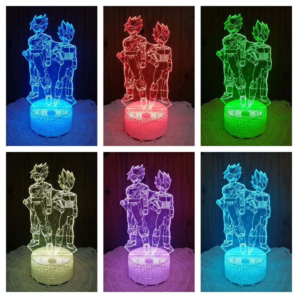 Foto 3 pulgar | Lámpara 3d Illusion Led Para Goku Y Vegeta, 7 Colores - Venta Internacional.