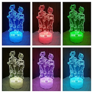 Foto 2 | Lámpara 3d Illusion Led Para Goku Y Vegeta, 7 Colores - Venta Internacional.