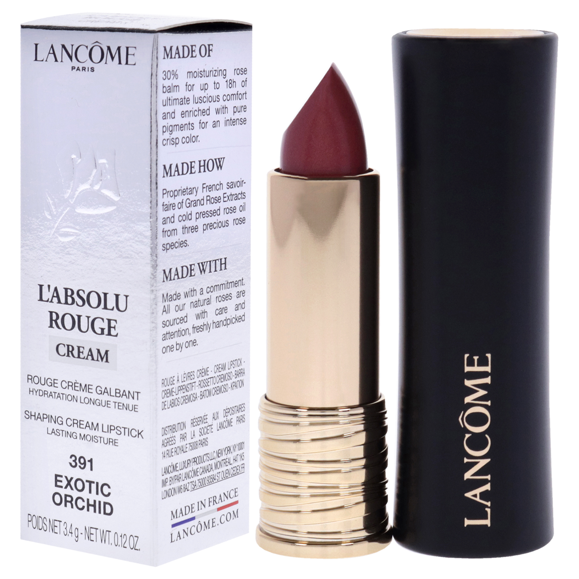 Foto 4 pulgar | Lápiz Labial Lancome Labsolu Rouge Cream 391 Exotic Orchid - Venta Internacional.