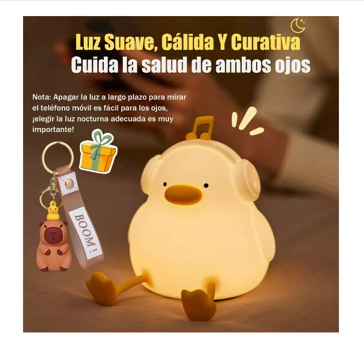 Foto 4 pulgar | Lámpara De Silicona Led De Pato Con Sensor Táctil Para Niños Color Amarillo Wünd