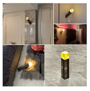 Foto 2 | Lámpara Antorcha Minecraft Brownstone Luz Nocturna Led De S Multicolor