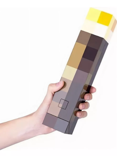 Foto 1 | Lámpara Xtellar Antorcha De Minecraft Luz Nocturna Color Amarillo