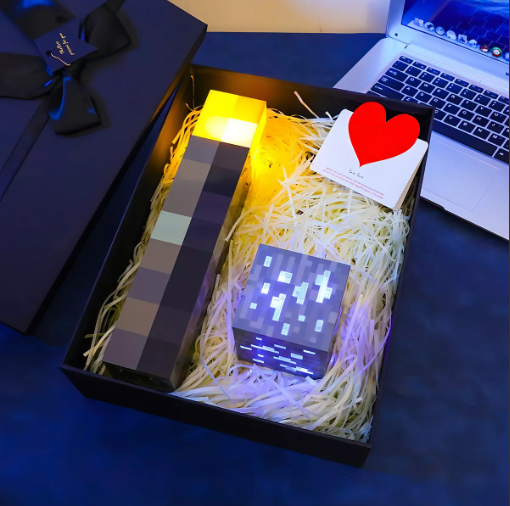 Foto 4 | Lámpara Xtellar Antorcha De Minecraft Luz Nocturna Color Amarillo