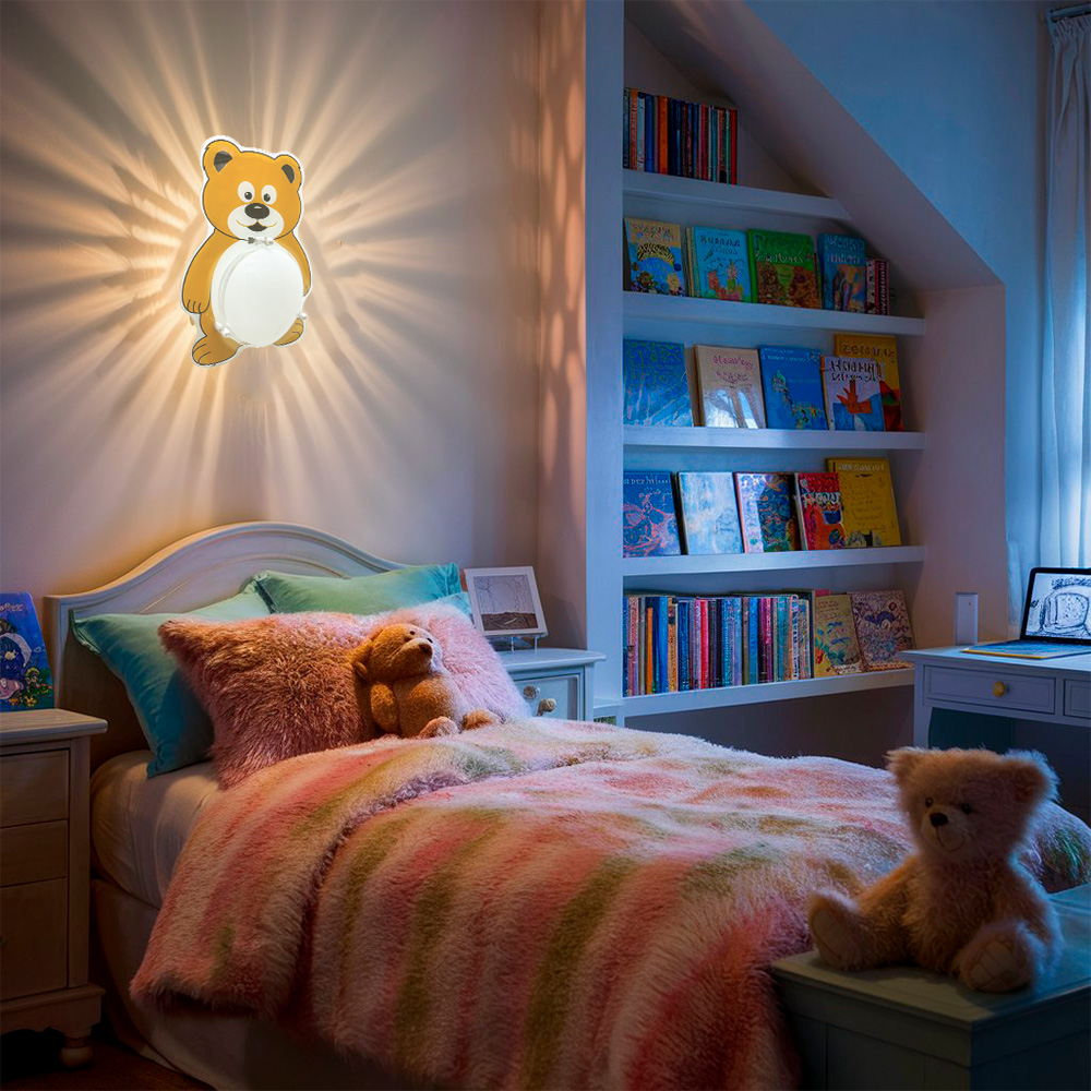 Foto 4 | Mil Luces Lampara Infantil De Pared Oso