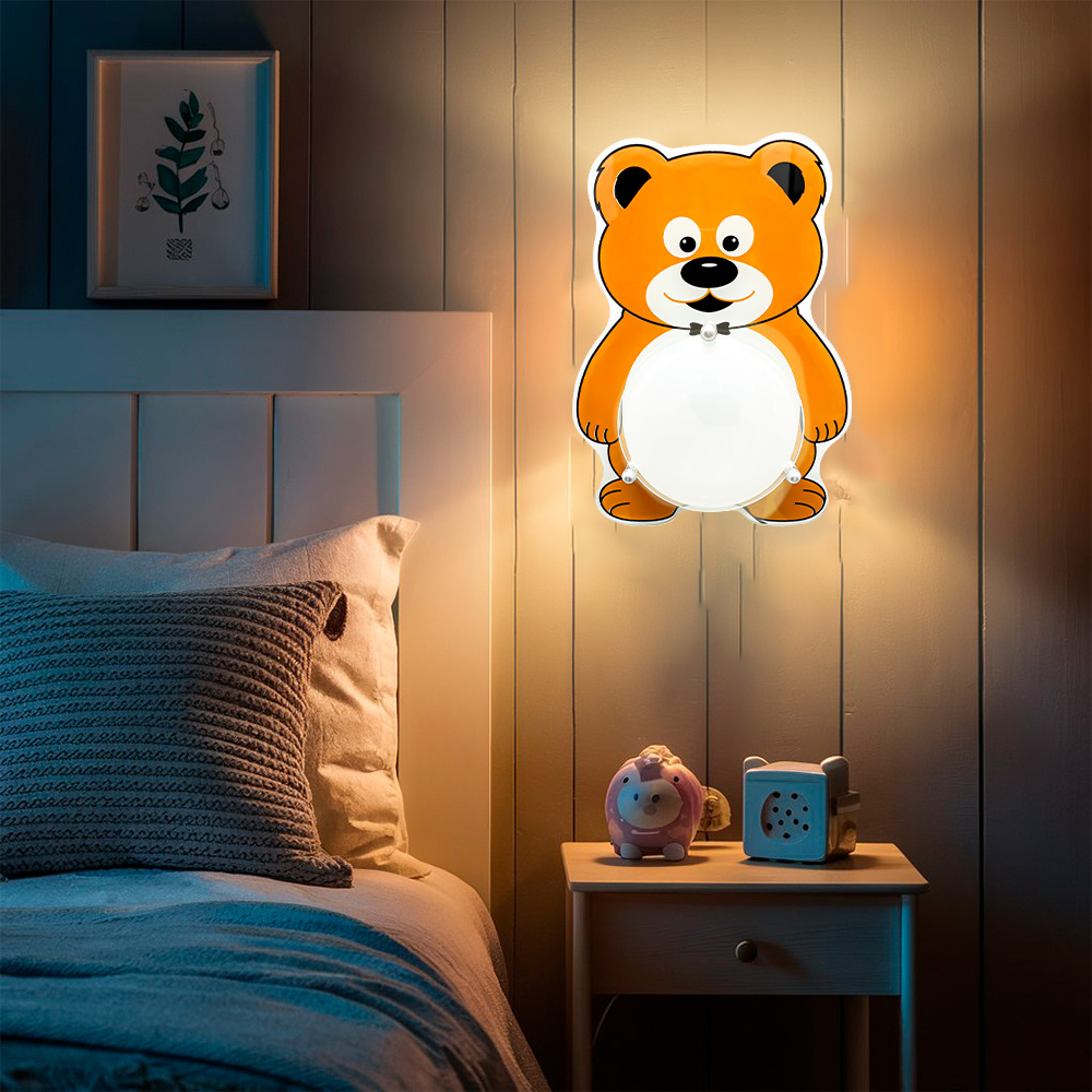Foto 5 | Mil Luces Lampara Infantil De Pared Oso