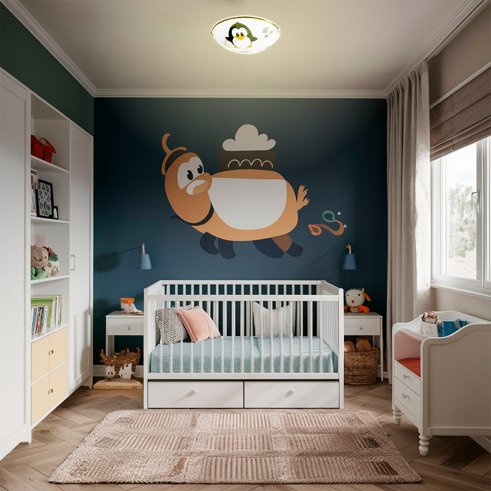 Foto 7 pulgar | Mil Luces Lampara Infantil De Techo Pingüino