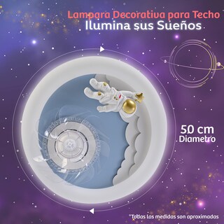 Foto 3 | Lámpara de Techo Astronauta con Ventilador