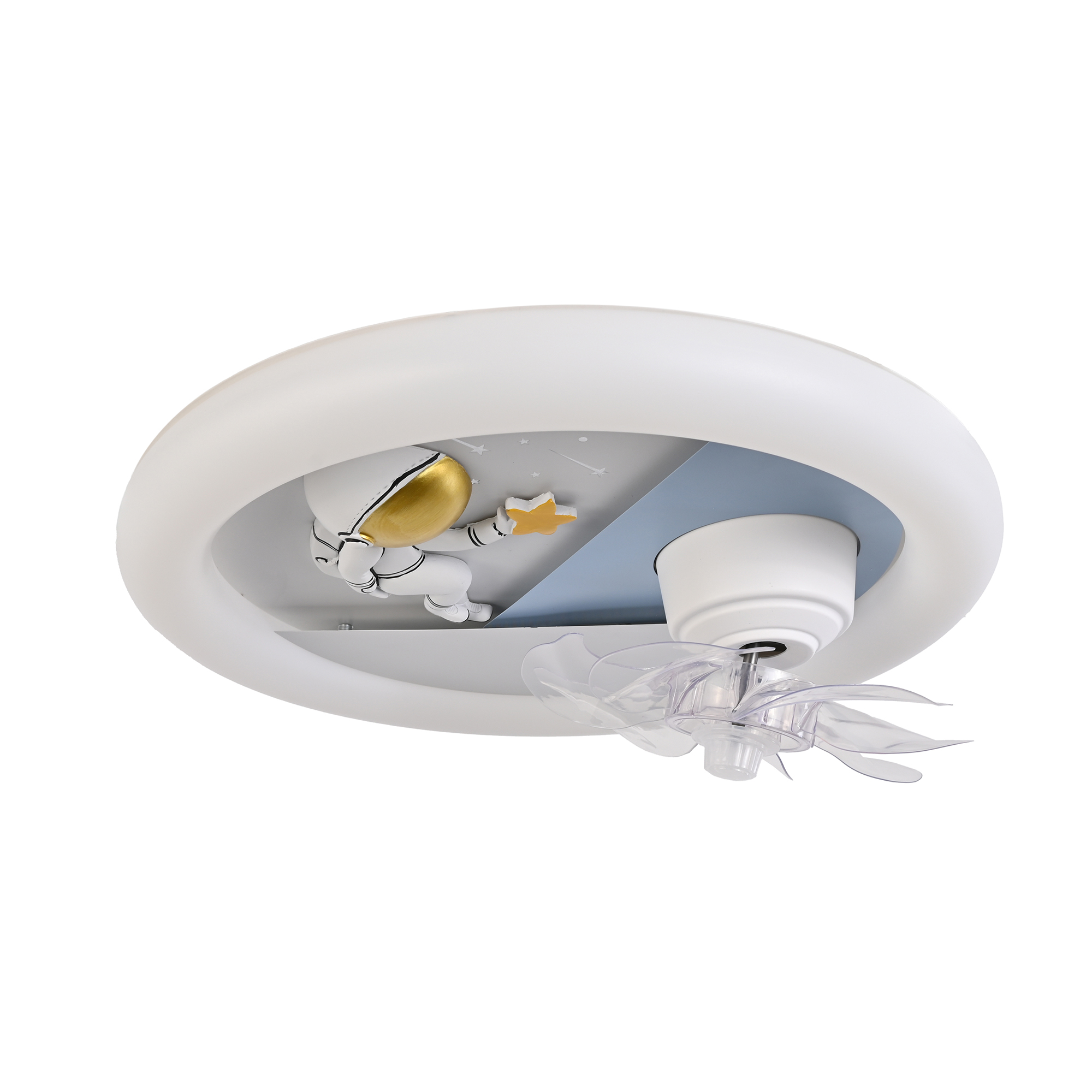 Lámpara de Techo Infantil con Ventilador Azul