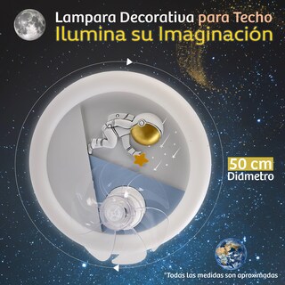 Foto 3 | Lámpara de Techo Infantil con Ventilador Azul