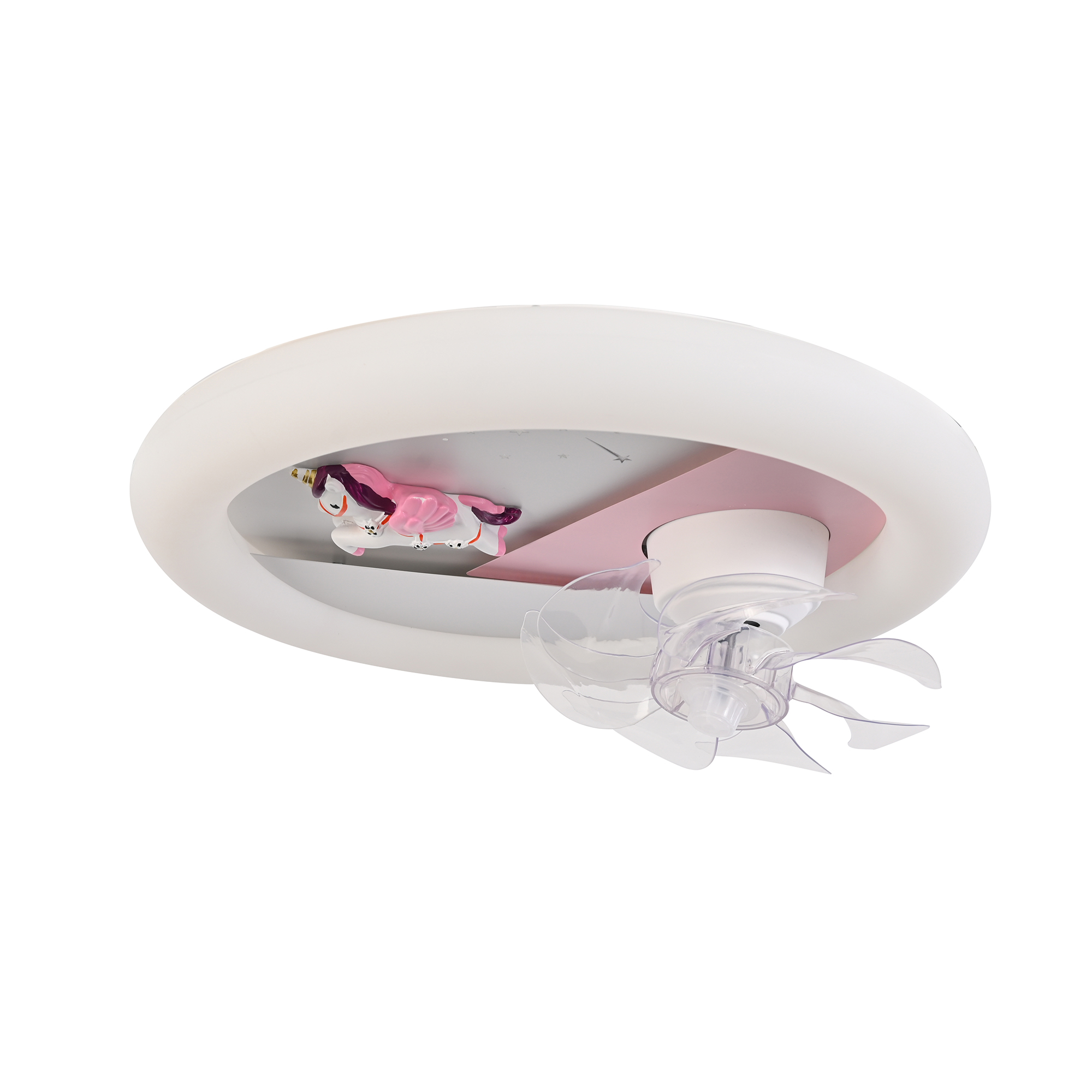 Lámpara de Techo con Ventilador Rosa