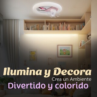 Foto 4 | Lámpara de Techo con Ventilador Rosa
